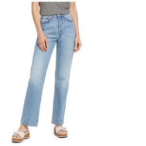 Rag & Bone Alex high waist straight jeans in Lucy wash